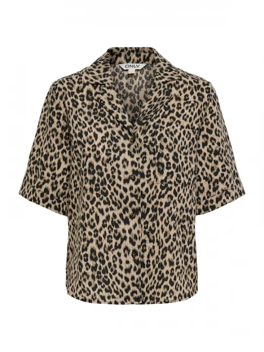 Foto van product ONLY Blouse 'ONLEMMIA' beige / lichtbruin / zwart
