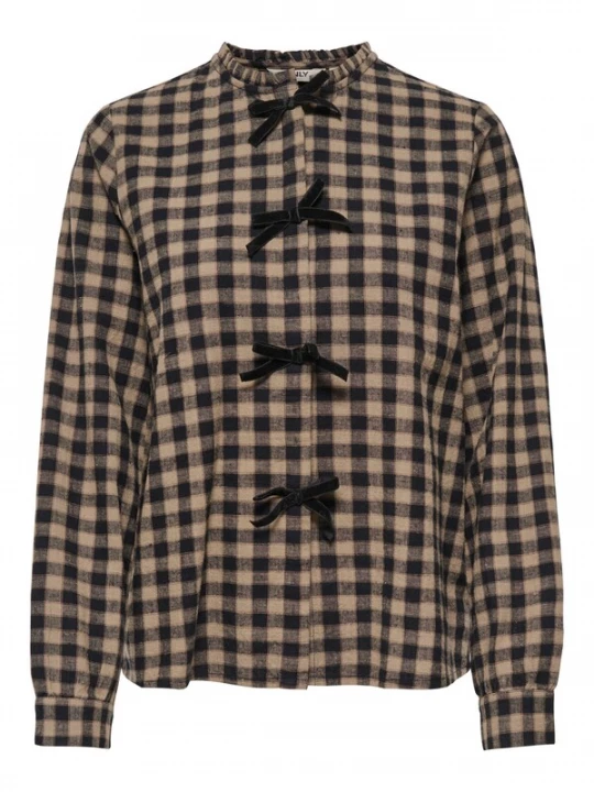 Foto van product ONLY Blouse 'ONLFrida' lichtbruin / zwart