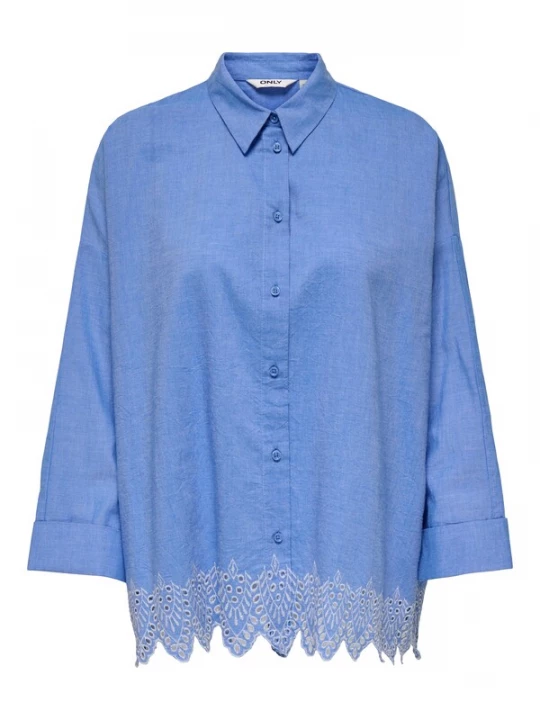 Foto van product ONLY Blouse 'ONLGRACES TULUM' blauw denim