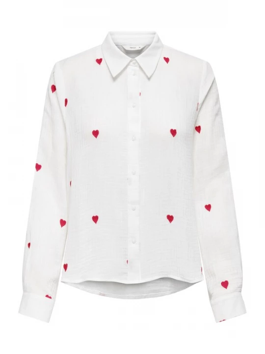 Foto van product ONLY Blouse 'ONLHEART' rood / wit