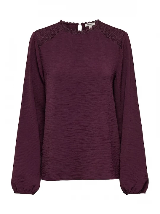 Foto van product ONLY Blouse 'ONLKATCHA' wijnrood
