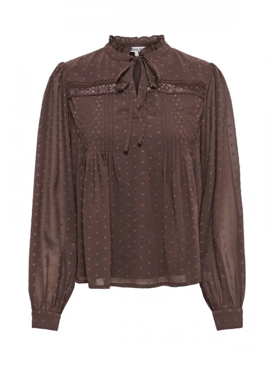 Foto van product ONLY Blouse 'ONLMadonna' donkerbruin