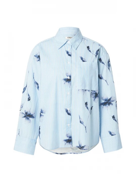 Foto van product ONLY Blouse 'ONLNANO' blauw / lichtblauw / wit