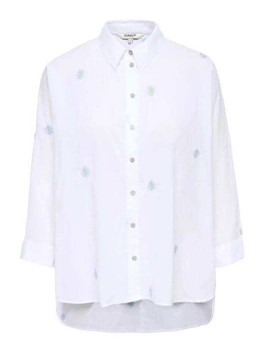 Foto van product ONLY Blouse 'ONLNEW LINA GRACE' lichtblauw / citroen / wit