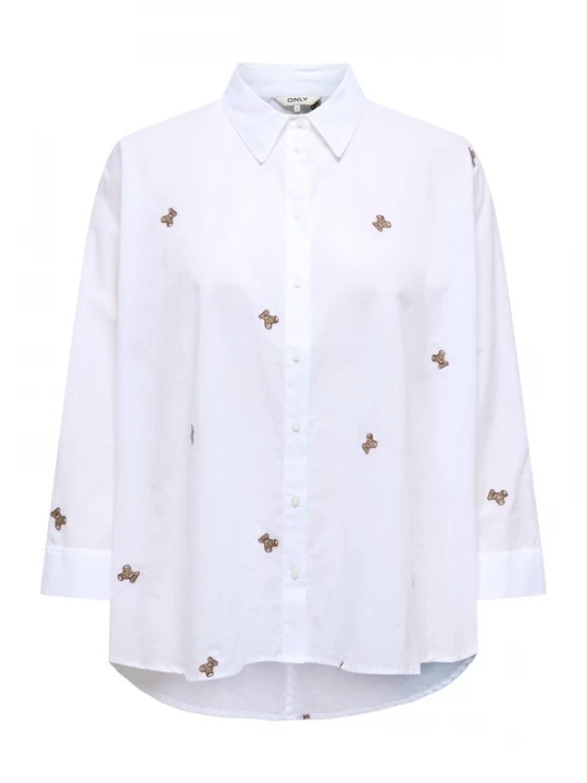 Foto van product ONLY Blouse 'ONLNEW LINA GRACE' lichtbruin / wit