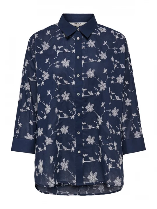 Foto van product ONLY Blouse 'ONLNew Lina Grace' navy / wit