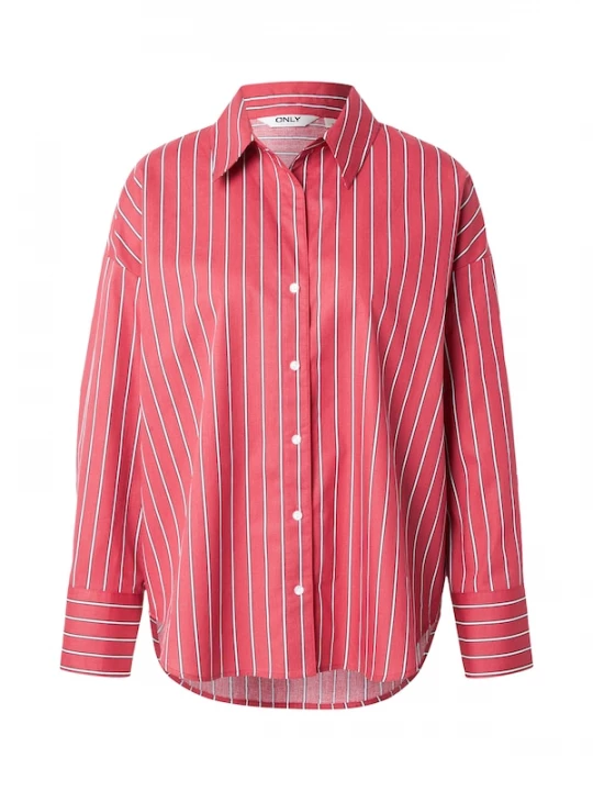 Foto van product ONLY Blouse 'ONLOREGON' donkerrood / zwart / wit