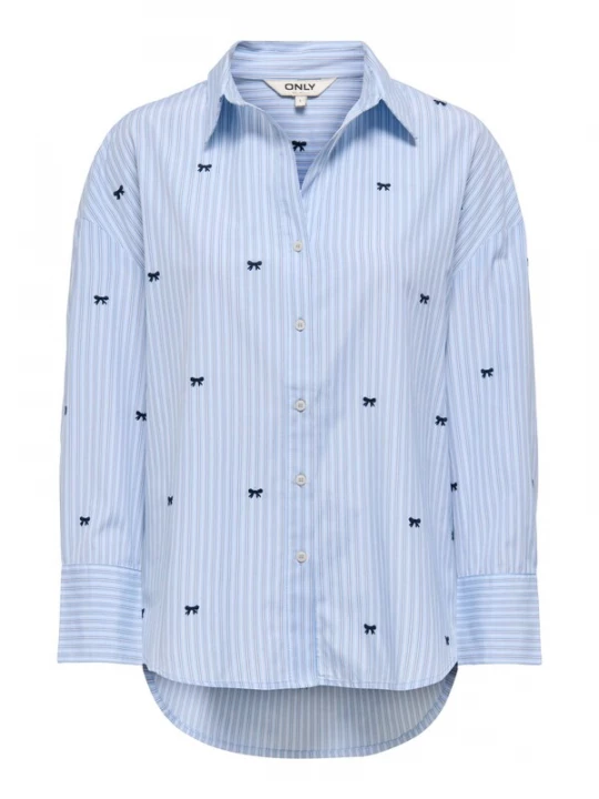 Foto van product ONLY Blouse 'ONLOregon' nachtblauw / lichtblauw / wit
