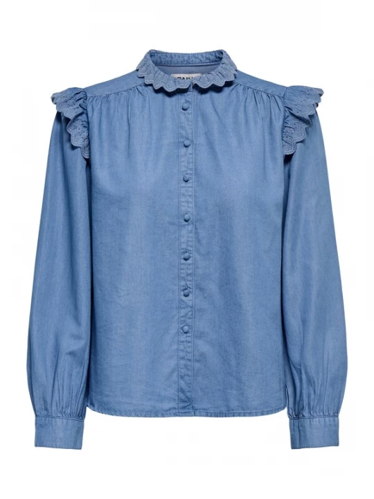 Foto van product ONLY Blouse 'ONLPIPER' blauw denim