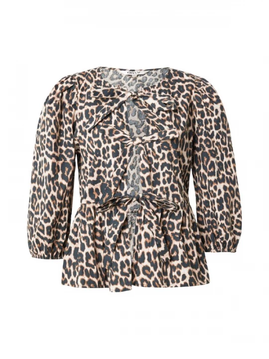 Foto van product ONLY Blouse 'ONLRANINA' beige / zwart / wit