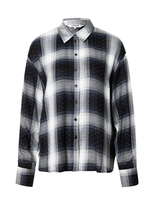 Foto van product ONLY Blouse 'ONLRILEY' navy / wit