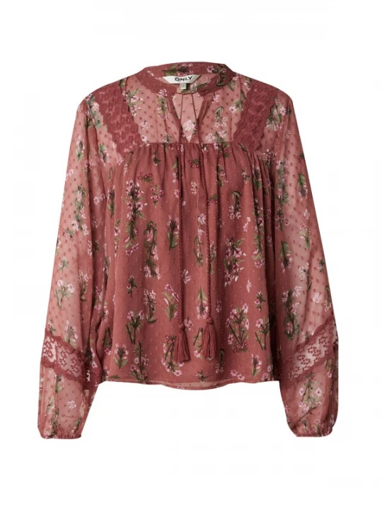Foto van product ONLY Blouse 'ONLTessa Eliza' groen / rosa / rosé