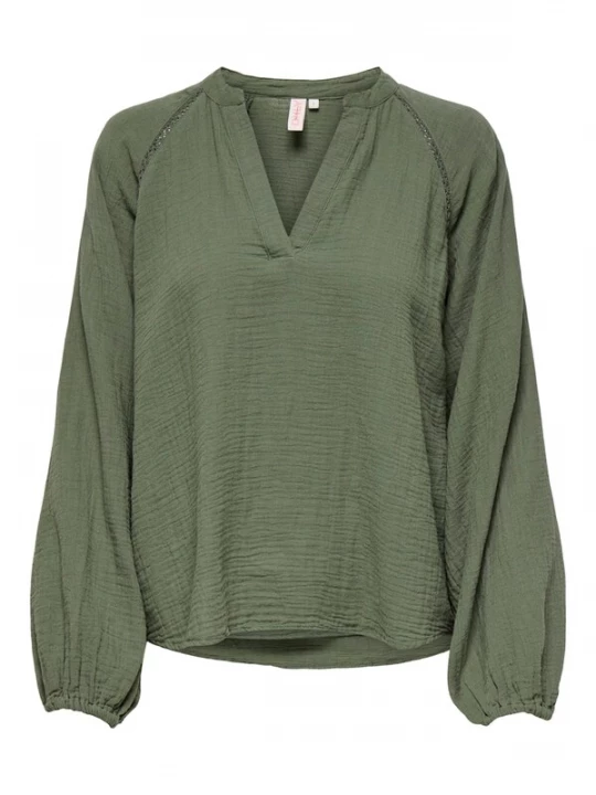 Foto van product ONLY Blouse 'ONLTHYRA' donkergroen