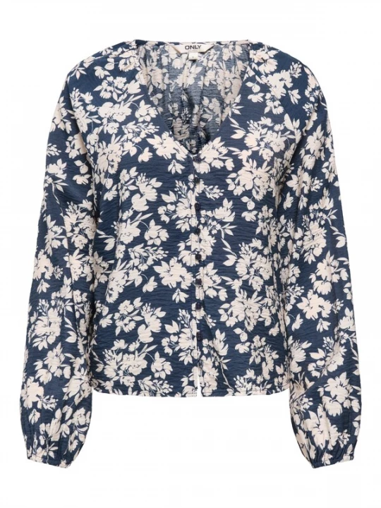 Foto van product ONLY Blouse 'ONLZION STRYLA' navy / wit