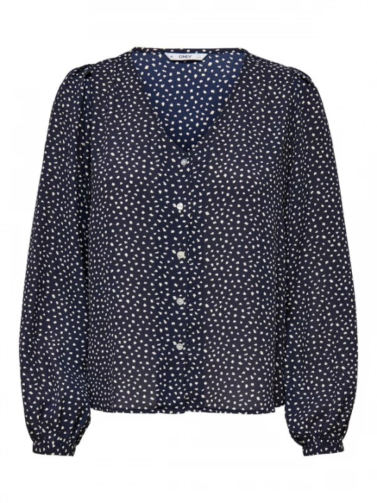 Foto van product ONLY Blouse 'Sonja' nachtblauw / wit