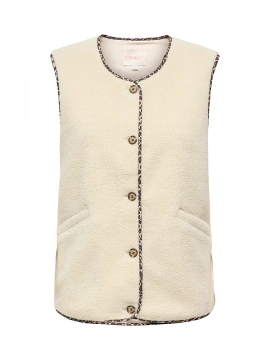Foto van product ONLY Bodywarmer 'ONLBaby' crème / lichtbruin / zwart