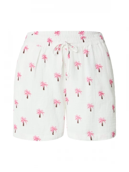 Foto van product ONLY Broek 'ONLTHYRA' bruin / pink / donkerroze / wit
