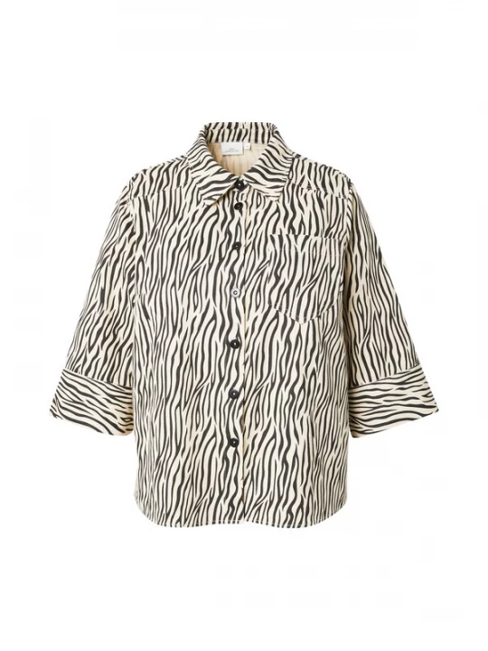 Foto van product ONLY Carmakoma Blouse 'CARDEMILA' greige / zwart