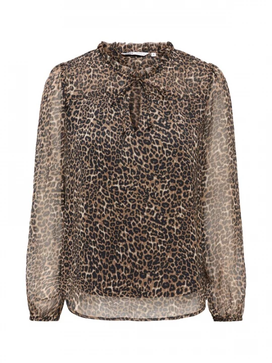 Foto van product ONLY Carmakoma Blouse 'CARDITSY' crème / bruin / zwart