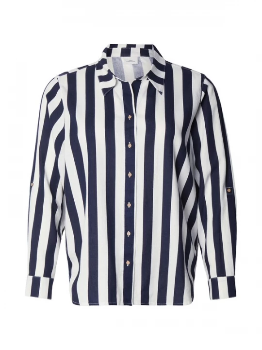Foto van product ONLY Carmakoma Blouse 'Cargoa' marine / wit