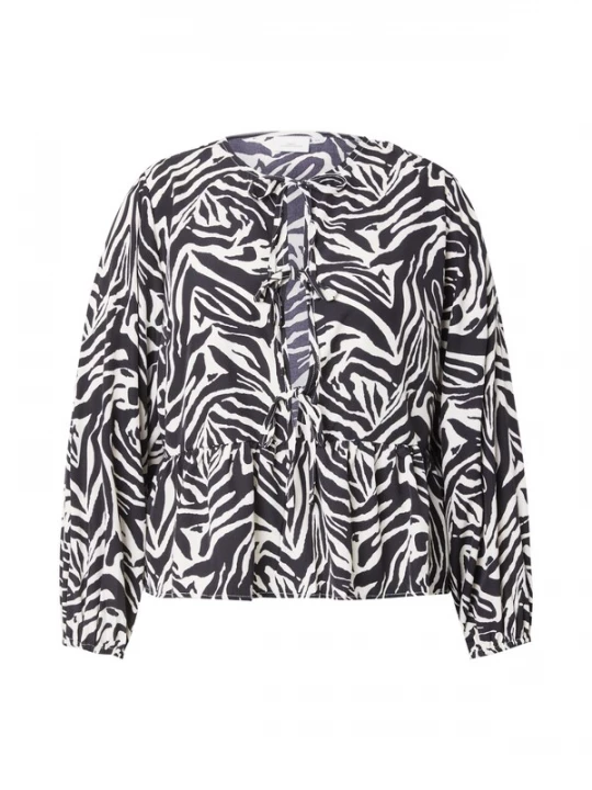 Foto van product ONLY Carmakoma Blouse 'CARGRAPHIE' zwart / wit