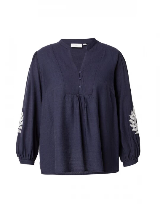 Foto van product ONLY Carmakoma Blouse 'CARKANA' donkerblauw / wit