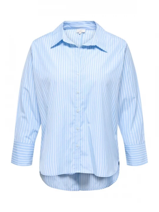 Foto van product ONLY Carmakoma Blouse 'CAROregon Alva' lichtblauw / wit