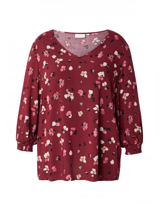 Foto van product ONLY Carmakoma Blouse 'CARPETREA' beige / rosa / donkerrood / zwart