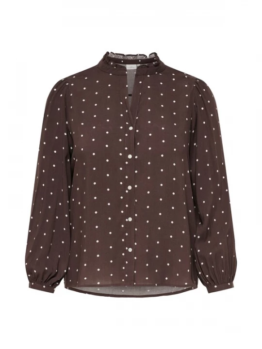 Foto van product ONLY Carmakoma Blouse 'CARRAYA' bruin / wit