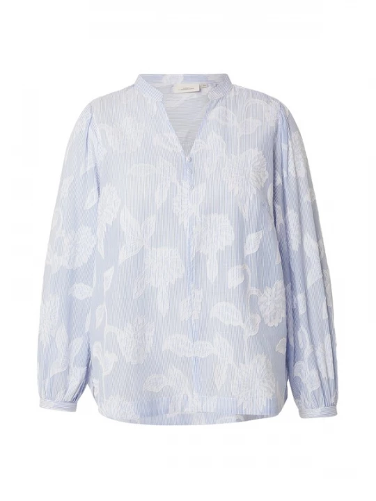 Foto van product ONLY Carmakoma Blouse 'CARTorra' lichtblauw / wit