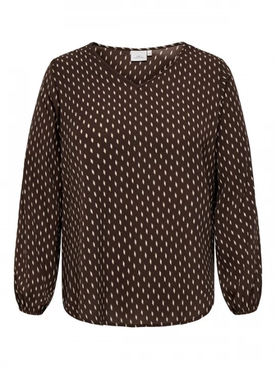 Foto van product ONLY Carmakoma Blouse 'CARVica' crème / donkerbruin