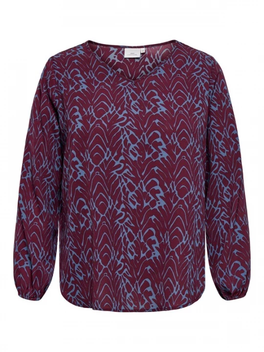 Foto van product ONLY Carmakoma Blouse 'CARVica' opaal / wijnrood