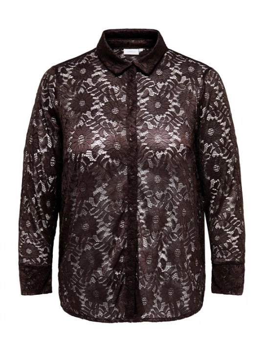 Foto van product ONLY Carmakoma Blouse 'CARZION' donkerbruin