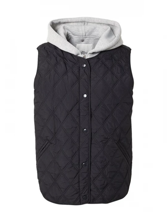 Foto van product ONLY Carmakoma Bodywarmer 'CARRisso' grijs gemêleerd / zwart