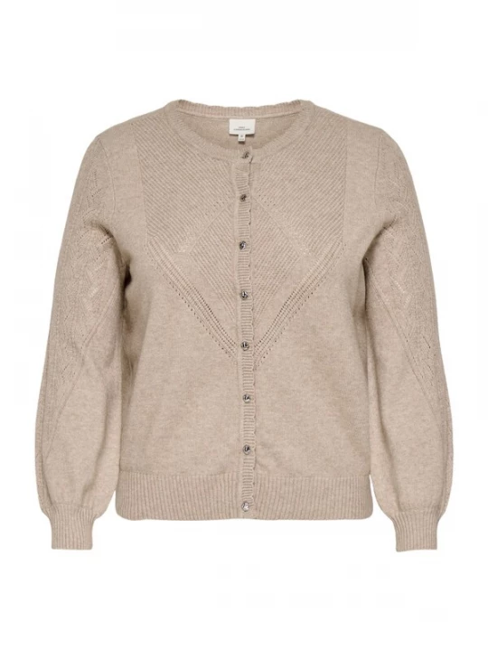 Foto van product ONLY Carmakoma Gebreid vest cappuccino