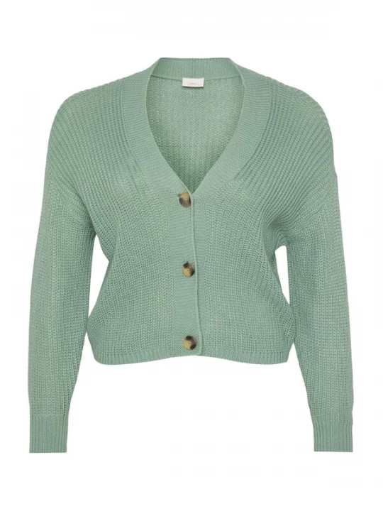 Foto van product ONLY Carmakoma Gebreid vest 'CARCAROL NICE' mintgroen