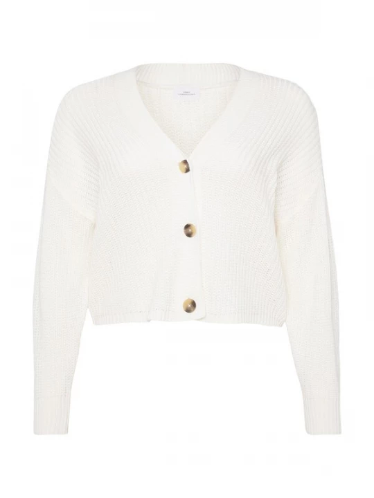 Foto van product ONLY Carmakoma Gebreid vest 'CARCAROL NICE' wit