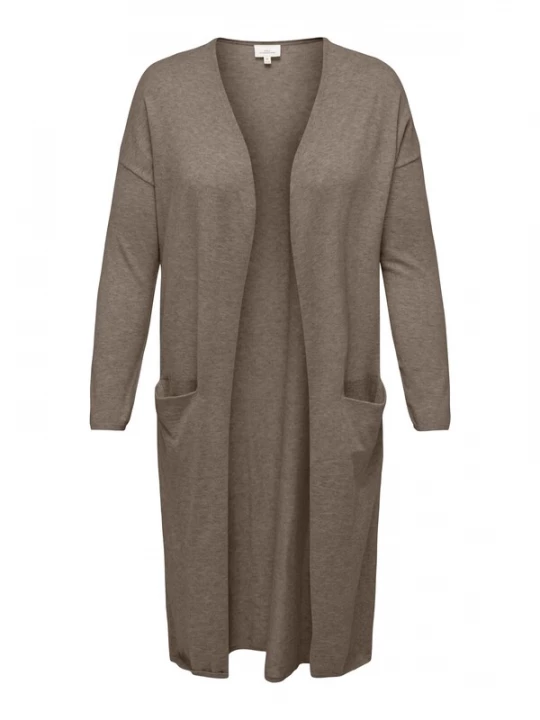 Foto van product ONLY Carmakoma Gebreid vest 'CARNEW ESLY' bruin gemêleerd