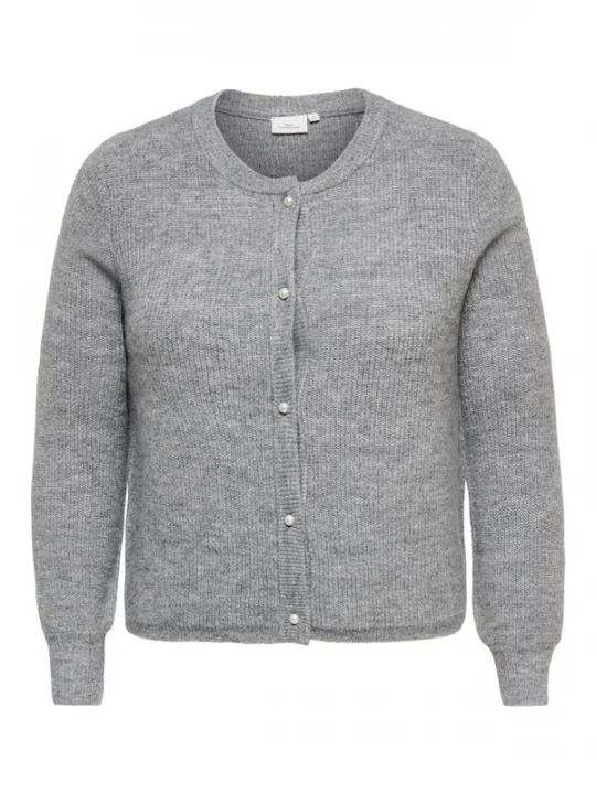 Foto van product ONLY Carmakoma Gebreid vest 'CARRose' grijs gemêleerd