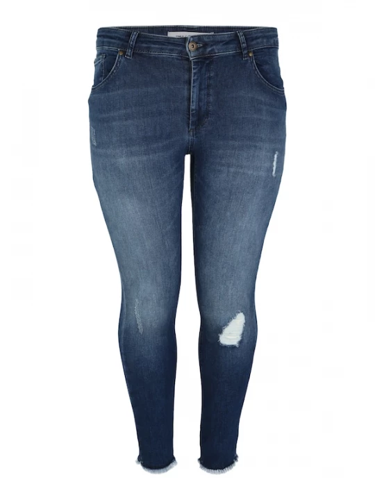 Foto van product ONLY Carmakoma Jeans 'Willy' blauw denim / lichtbruin