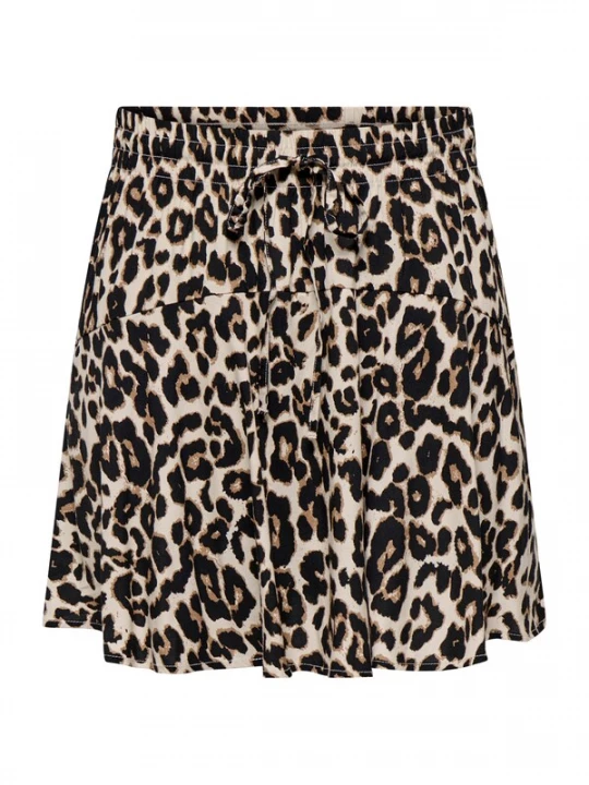 Foto van product ONLY Carmakoma Rok 'CARNALA' bruin / taupe / zwart
