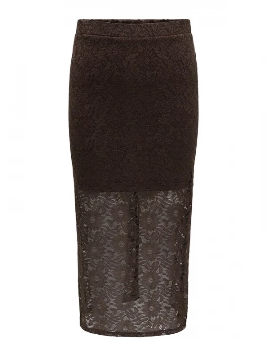 Foto van product ONLY Carmakoma Rok 'CARZION' chocoladebruin