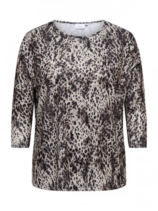 Foto van product ONLY Carmakoma Shirt 'ALBA' bruin / wit