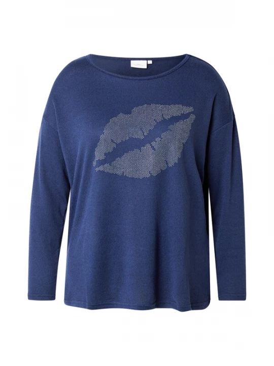 Foto van product ONLY Carmakoma Shirt 'CARAlba' donkerblauw / zilver