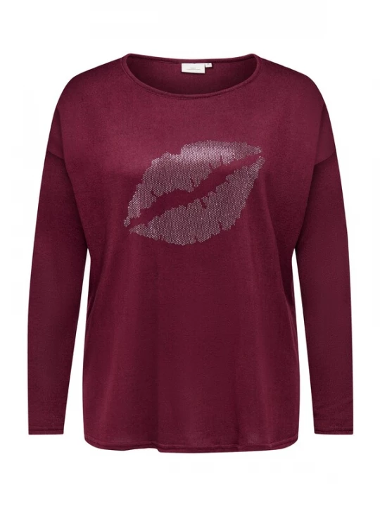 Foto van product ONLY Carmakoma Shirt 'CARAlba' donkerrood
