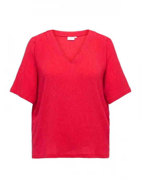Foto van product ONLY Carmakoma Shirt 'CARANNA' kersrood