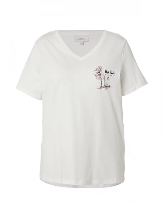 Foto van product ONLY Carmakoma Shirt 'CARBEA' rosa / zwart / wit