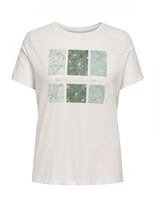 Foto van product ONLY Carmakoma Shirt 'CARCRUZ' mintgroen / spar / wit