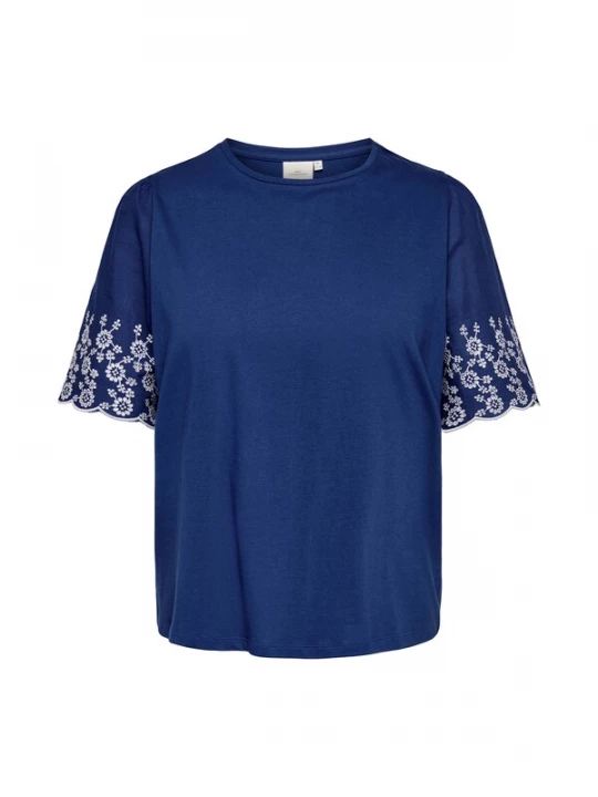 Foto van product ONLY Carmakoma Shirt 'CARDREAM' blauw / wit