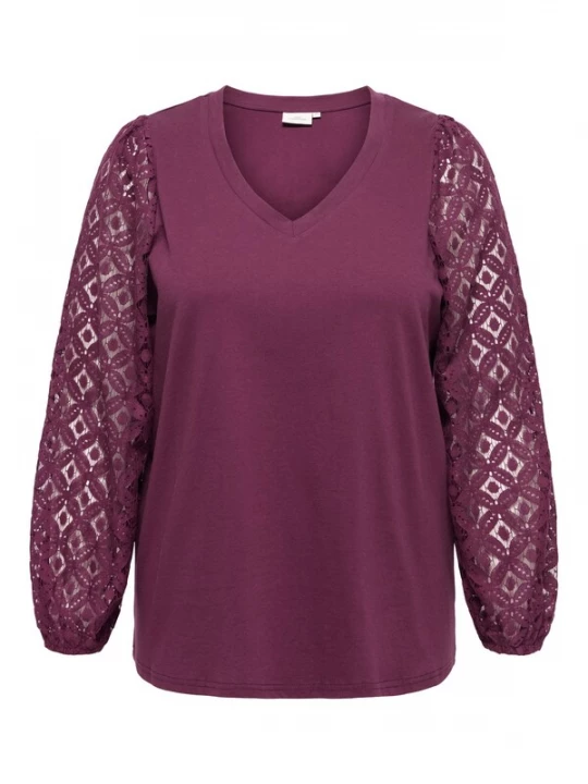 Foto van product ONLY Carmakoma Shirt 'CAREFFIE' wijnrood